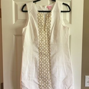 Lilly Pulitzer white & gold dress